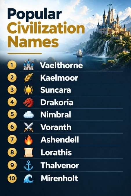 Popular Civilization Names