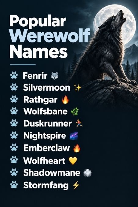 Popular Werewolf Names
