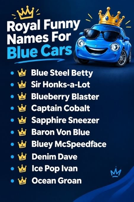 Royal Funny Names For Blue Cars