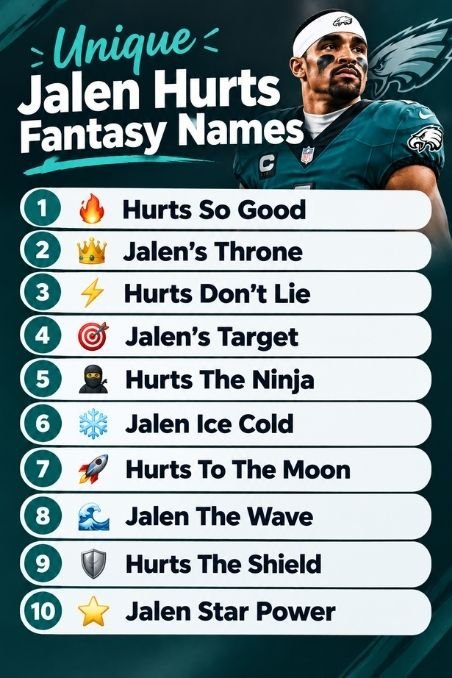 Unique Jalen Hurts Fantasy Names