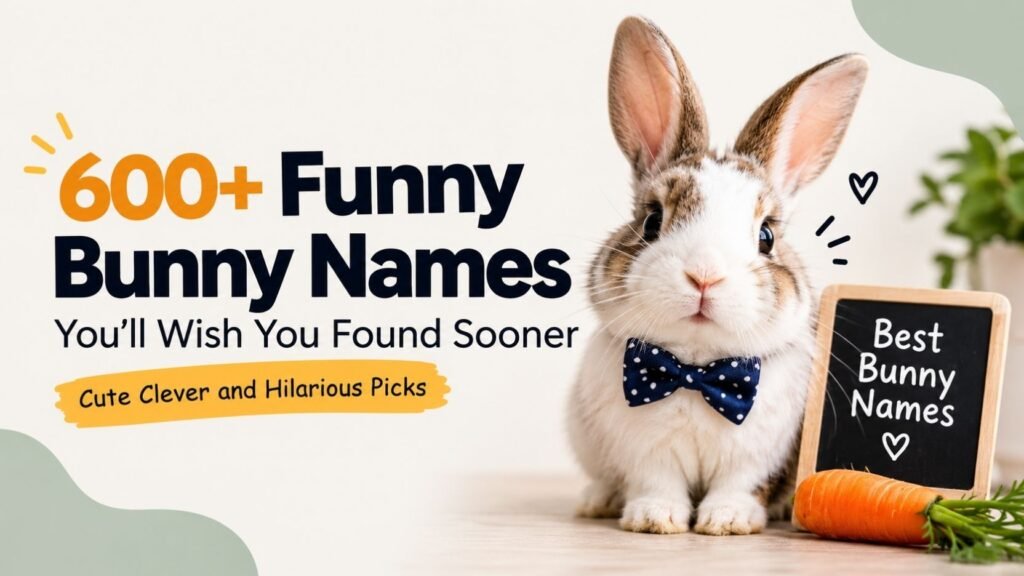 600+ Funny Bunny Names You’ll Wish You Found Sooner Cute Clever and Hilarious Picks 