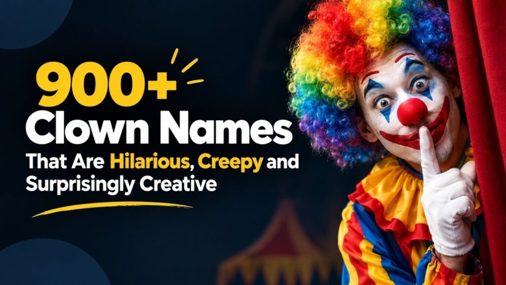 900+ Clown Names That Are Hilarious, Creepy and Surprisingly Creative