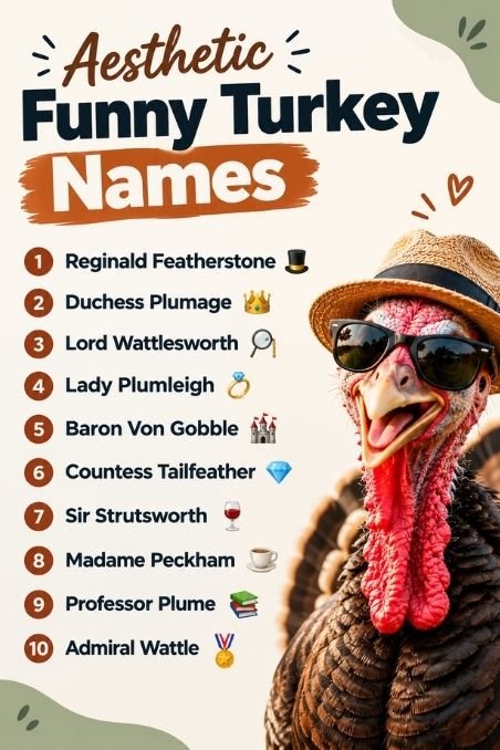 Aesthetic Funny Turkey Names