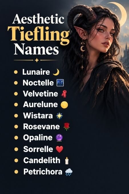 Aesthetic Tiefling Names
