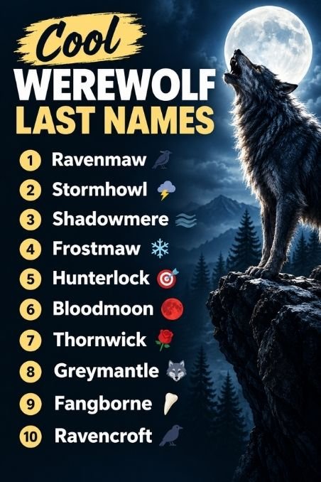 Cool Werewolf Last Names