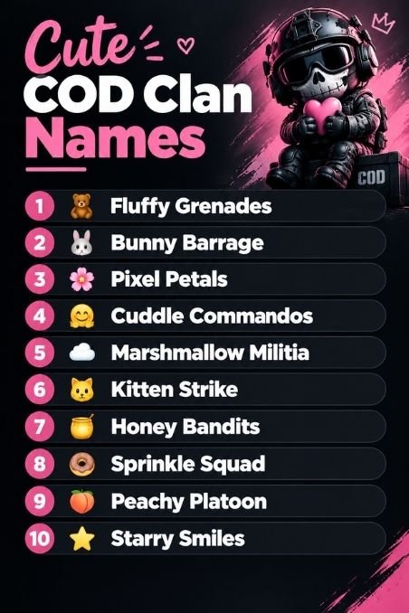 Cute COD Clan Names