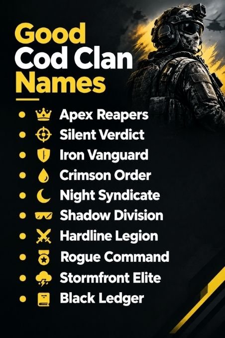 Good Cod Clan Names