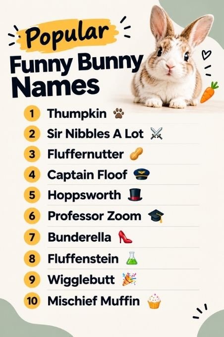 Popular Funny Bunny Names