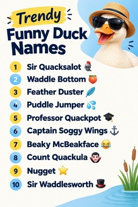 Trendy Funny Duck Names